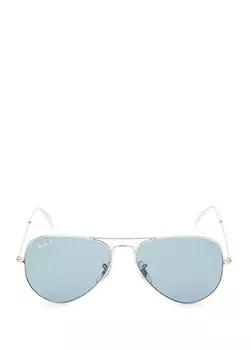 Серебряные солнцезащитные очки Ray-Ban, серебряный