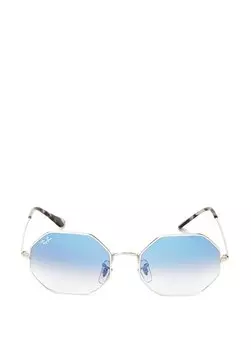 Серебряные солнцезащитные очки унисекс octagon Ray-Ban