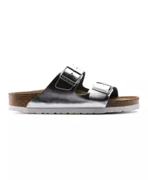 Серебряные тапочки Arizona Lena Birkenstock, серый