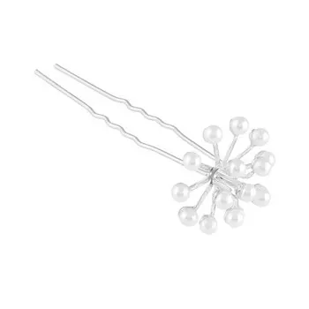 Серебряные заколки для волос с жемчугом, 7,5 см, 2 шт Inna Marka