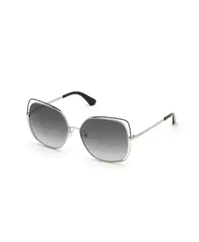 Серебряные зеркальные солнцезащитные очки Guess, серый