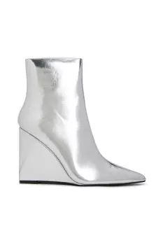Серебряные женские кожаные ботинки Network, серебряный