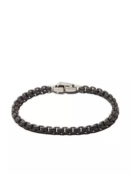 Серебряный браслет Box Chain David Yurman, черный