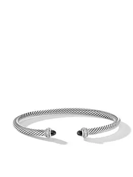 Серебряный браслет Cable Classics с ониксом и бриллиантами David Yurman
