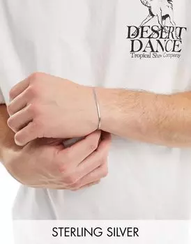 Серебряный браслет-цепочка с плоской косой ASOS DESIGN