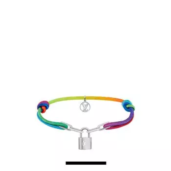 Серебряный браслет Lockit X Virgil Abloh, натуральный титан Louis Vuitton, мультиколор
