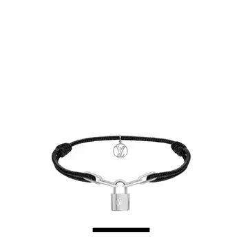 Серебряный браслет Lockit X Virgil Abloh, натуральный титан Louis Vuitton, черный
