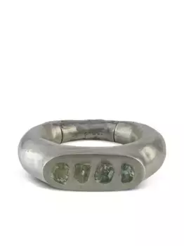 Серебряный браслет Thick Roman с аквамарином Parts of Four, белый