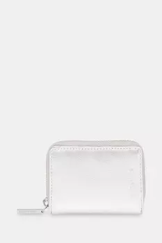 Серебряный компактный кошелек из коа Whistles, серебряный