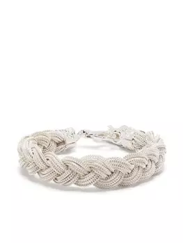 Серебряный плетеный браслет Ice Emanuele Bicocchi, белый