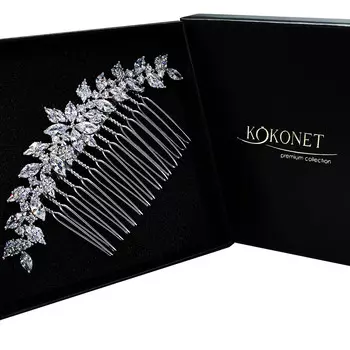 Серебряный свадебный гребень ASTRID Kokonet