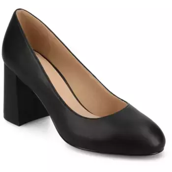 Серфина закрытые туфли на устойчивом каблуке Journee, черный