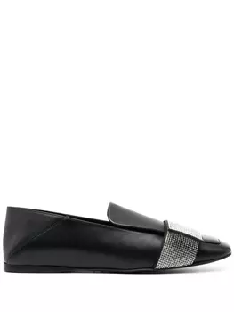 Sergio Rossi балетки с кристаллами, черный