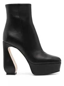 Sergio Rossi ботильоны с квадратным носком, черный