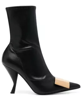 Sergio Rossi ботильоны с логотипом, черный