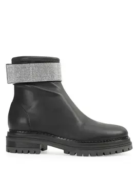 Sergio Rossi ботинки SR Paris с кристаллами, черный