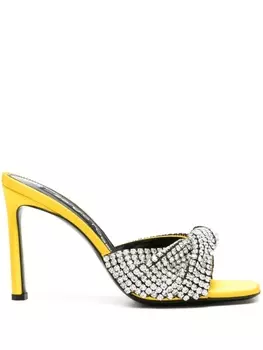 Sergio Rossi мюли Evangelie 95 с кристаллами, желтый