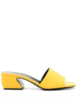 Sergio Rossi мюли на каблуке, желтый