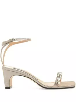Sergio Rossi сандалии SR1 60 мм, нейтральный цвет