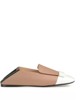 Sergio Rossi слиперы в двух тонах, коричневый