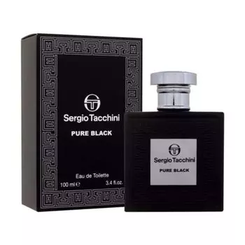 Sergio Tacchini Pure Black 100ml Edt Spray - New Boxed And Sealed - Free P&P - Uk