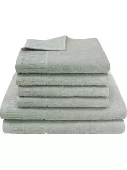 Серия махровых полотенец Dyckhoff Bridge цвета морской волны 4 полотенца для рук 50 x 100 см, 2 полотенца для душа 70 x 140 см, зеленый