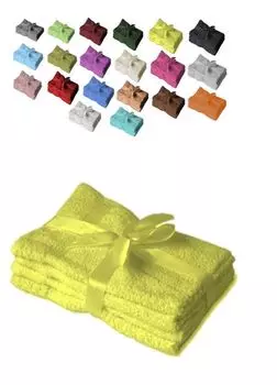 Серия полотенец в наборе с бантом фирменный набор полотенец 4 шт. 50 х 100 см розовый Sdseetraum, желтый