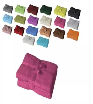 Серия полотенец в наборе с фирменным бантиком, набор полотенец для душа, 2 шт., 70 х 140 см, розовый Sdseetraum