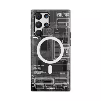 Серия технологий Yuanqi YOUNGKIT подходит для Samsung s23/S23+/S23. Ультрамодный магнитный матовый силиконовый универсальный чехол для мобильного телефона, защищающий от падения и приливов. Ape, Red Rock Red