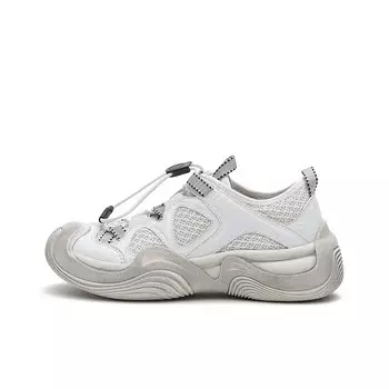 Серия Ugly Cute Design, кроссовки женские для повседневной носки с низким верхом Masoomake, цвет Windy Silver