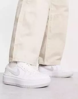 Серо-белые кроссовки Jordan AJ1 Elevate Low