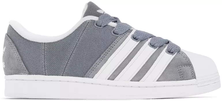 Серо-белые кроссовки Superstar Supermodified adidas Originals