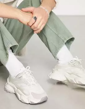 Серо-белые массивные кроссовки с прозрачными вставками ASOS DESIGN
