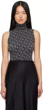 Серо-черное боди с буквами Wolford