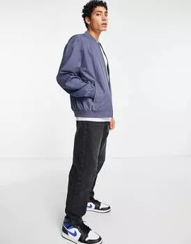 Серо-голубой оверсайз-бомбер ASOS DESIGN