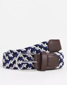 Серо-голубой плетеный ремень ASOS DESIGN