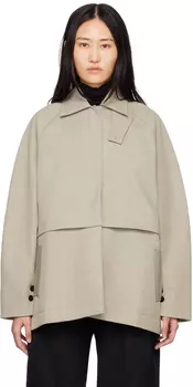 Серо-коричневая делимая куртка свободного кроя Subtle Le Nguyen