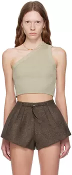 Серо-коричневая майка Le Raphia La Maille Ascu Jacquemus