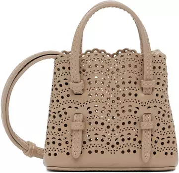 Серо-коричневая мини-сумка Mina ALAA