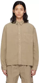 Серо-коричневая рубашка с полусферой John Elliott