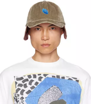 Серо-коричневая шапка-ушанка Paul Smith