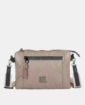 Серо-коричневая женская сумка через плечо Lack Devota & Lomba, цвет Topo