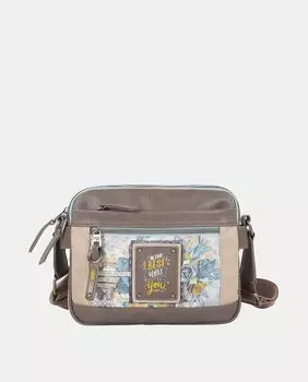 Серо-коричневая женская сумка через плечо на молнии Ventis, коричневый