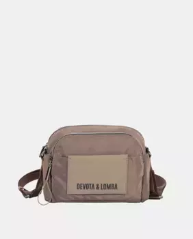 Серо-коричневая женская сумка через плечо Viber Devota & Lomba, цвет Topo