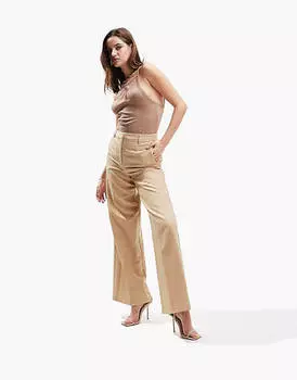 Серо-коричневое боди с асимметричными бретелями на спине ASOS DESIGN