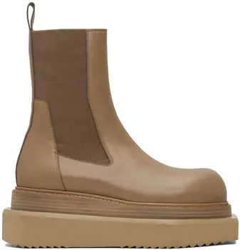 Серо-коричневые ботинки челси Beatle Turbo Cyclops Rick Owens