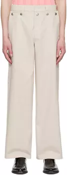 Серо-коричневые брюки с заклепками System