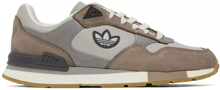 Серо-коричневые кроссовки Treziod adidas Originals