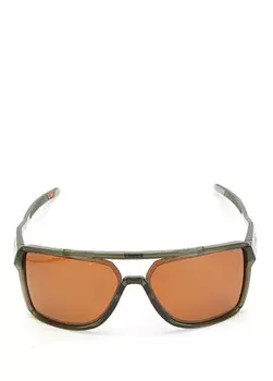 Серо-коричневые мужские солнцезащитные очки квадратной формы Oakley