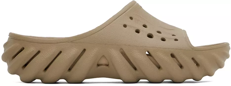 Серо-коричневые шлепанцы Echo Crocs